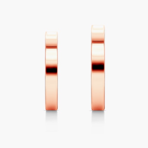 Obrączki ślubne: różowe złoto, płaskie, 3 mm